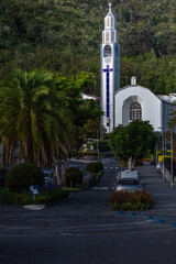 Obraz premium Eglise Notre-Dame des Neiges, Cilaos, île de la Réunion 