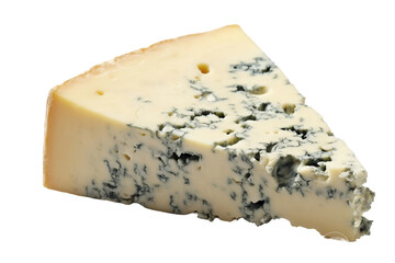 Blue cheese wedge. isolated object, transparent background - obrazy, fototapety, plakaty