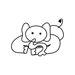 elephant cartoon vector 2