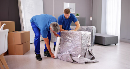 Professional Furniture Movers Wrapping