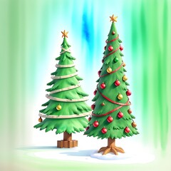 Obraz na płótnie Canvas Vintage christmas tree with gifts concept