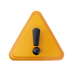  warning triangle sign 3D