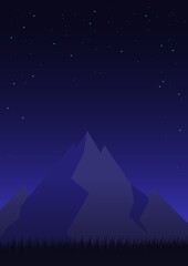 mountain at night book cover and wallpaper 