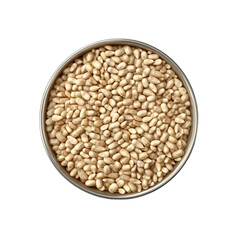 Fototapeta premium Boiled pearl barley. isolated object, transparent background