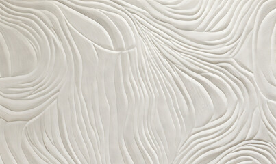  a close up of a white wall with wavy lines on it.  generative ai