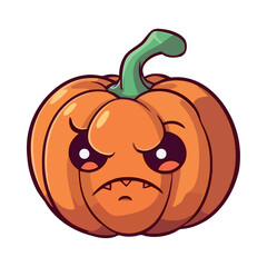 Cute pumpkin mascot brings spooky Halloween fun