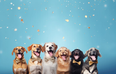 Happy fun dog party