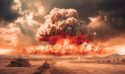 Fototapeta na wymiar Big nuclear explode , International Day Against Nuclear Test