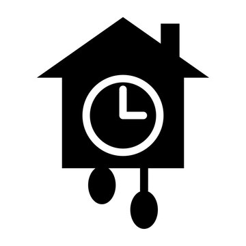 recommend clip art: Cuckoo clock house icon