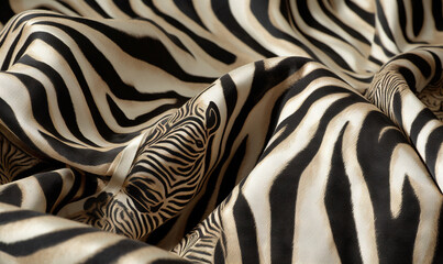 Fototapeta na wymiar a close up of a zebra's stripes in black and white. generative ai