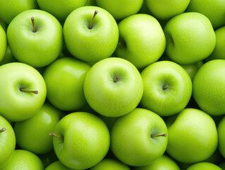 Background of green apples