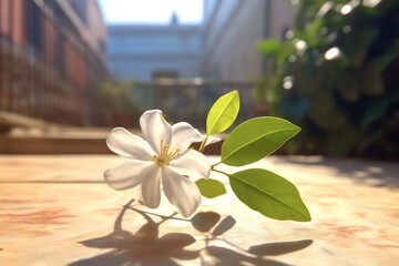 A jasmine flower on a vine