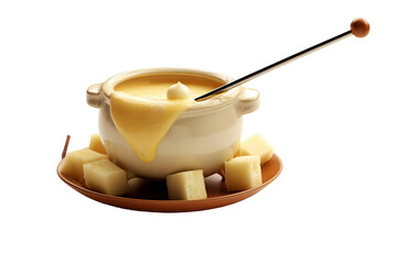 Cheese fondue. isolated object, transparent background