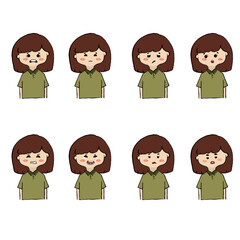 faces of girls and guys with emotions