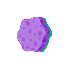 cleaner sponge hygiene cartoon. domestic equipment, housework object, home kitchen cleaner sponge hygiene sign. isolated symbol vector illustration