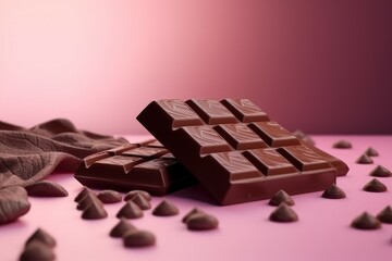 Handmade vegan chocolate bar. Generate Ai - obrazy, fototapety, plakaty