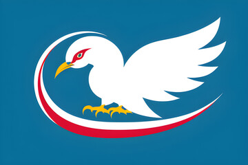 Fototapeta premium simple logo of a thunderbird (AI-generated fictional illustration) 