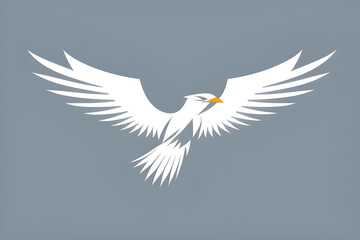 simple logo of a thunderbird (AI-generated fictional illustration)
 - obrazy, fototapety, plakaty