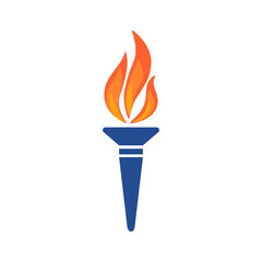 Torch icon on transparent background.