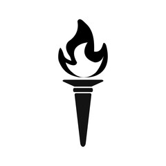 Torch icon on transparent background.