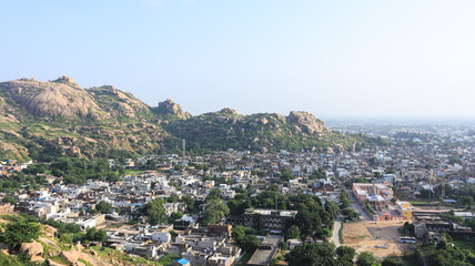 Fototapeta premium Beautiful View of Idar Fort, Idar Hills, Idar Town, Sabarkantha, Gujarat, India.