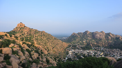 Beautiful View of Idar Fort, Idar Hills, Idar Town, Sabarkantha, Gujarat, India.