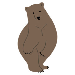 Grizzly Bear Single 18, vector illutration