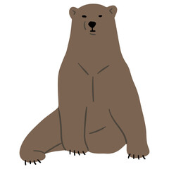 Grizzly Bear Single 14, vector illutration