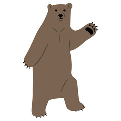 Grizzly Bear Single 9, vector illutration