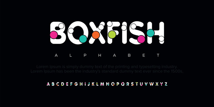 Modern abstract digital alphabet font. Minimal technology typography, Creative urban sport fashion futuristic font and with numbers. vector illustration
