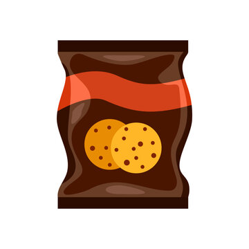 Vending products. Snacks, chips for vendor machine bar. Cold beverages and snack in plastic package merchandising flat vector isolated icons