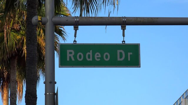Rodeo Drive road sign. Los Angeles, California, USA