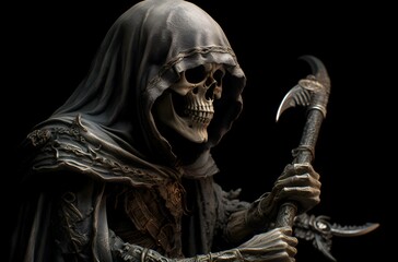black skull evil skeleton head halloween concept generative ai
