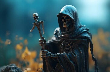 black skull evil skeleton head halloween concept generative ai
