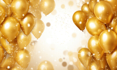 Golden balloons background for luxuries party oe celebration event , HappyNew Year or Christmas