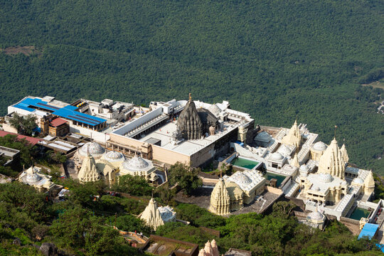 Beautiful View of Girnar Jain Temples From the Top, Neminath Jain Temple, Girnar, Junagadh, Gujarat, India.