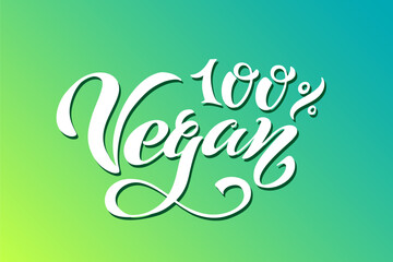 Vegan. Handwritten lettering for restaurant, cafe menu. Vector elements for labels. Vector illustration, food design.