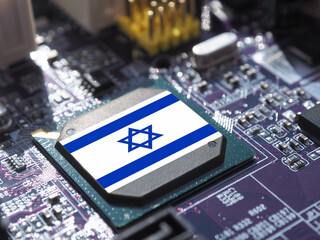 Fototapeta na wymiar High tech. Made in Israel. 3d illustration