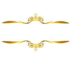 Wedding gold line ornament