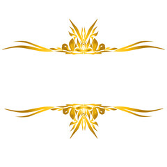 Wedding gold line ornament