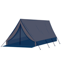 blue tent, camping tent, tent on a white  © Sunisa