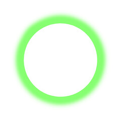 green neon circle frame