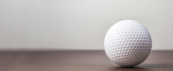 Close-up of golf ball isolated on white backdrop. Generative AI
