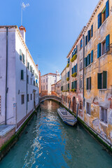 Canals side view in Venice