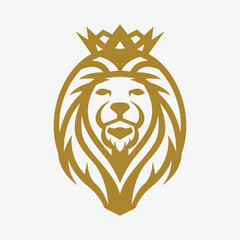 Lion Logo. Lion King vector logo icon design illustration