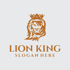 Lion Logo. King of Lion vector logo design illustration