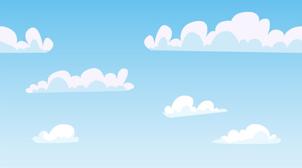 Cloud sky blue air background concept. Vector graphic design illustration
