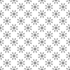 seamless pattern with flowers snowflake decoration ornament  symbol set icon shape flower flake wallpaper background vector