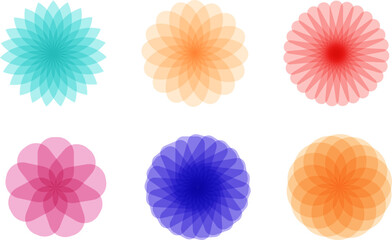 Big set of colorful geometric shapes