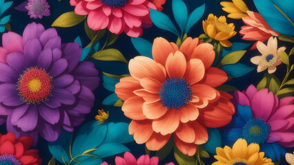 花の模様、背景｜floral pattern, background,Generative AI